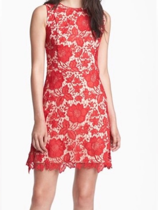 Label by five twelve Dresses & Skirts - NWT label by five twelve Red Floral Lace Sleeveless Sheath Dress sz 2
